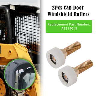 2Pcs AT319018 Cab Windshield Roller For John Deere 313 315 CT322 CT332
