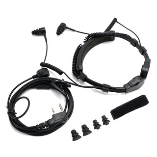 K-Head Binaural Telescopic Throat Mic Headset for TK-208 TK-220 TH-D7 TH-F6