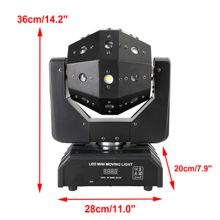 RGBW 3In1 LED Laser Moving Head Stage Light DMX DJ Disco Party Effect Lighting