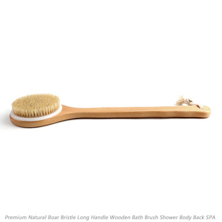 Back Scrubber Brush SPA Body Brush Natural Wooden Handle Brush