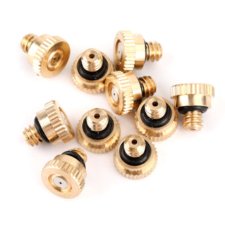 Areyourshop 20X Brass Misting Nozzles Water Mister Sprinkle For Cooling System 0.024" 10/24