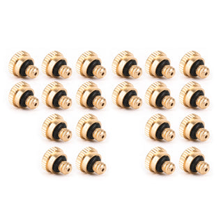 Areyourshop 20X Brass Misting Nozzles Water Mister Sprinkle For Cooling System 0.024" 10/24