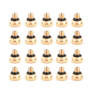 Areyourshop 20X Brass Misting Nozzles Water Mister Sprinkle For Cooling System 0.024" 10/24