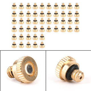 Areyourshop 50X Brass Misting Nozzles Water Mister Sprinkle For Cooling System 0.024" 10/24