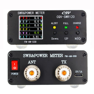 1.8MHz-54MHz Standing Wave Meter 240*240 Full Color Display 0.5-120W Power meter