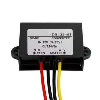 DC-DC 12V-24V 3A 72W Step Up Car Power Supply Converter Regulator Waterproof