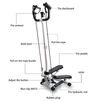 Fitness Air Stair Stepper Machine Cardio Equipment + Handle