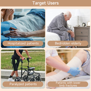 Hydraulic Patient Transfer Chair Bed with Commode for Elderly