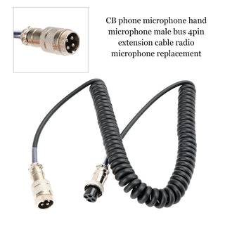 CB phone microphone hand microphone male female 4pin extension cable radio microphone replacement