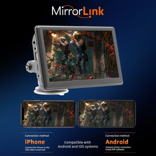 7"  Portable Wireless Carplay Car MP5 Player Multimedia Bluetooth Remote Control