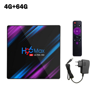 64G Android H96MAX 10.0 TV Box RK3318 Quad Core 64bit 2.4G/5.8G Wifi BT 4.0 4K HD Media Player