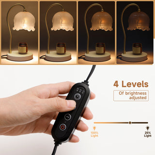 Candle Warmer Lamp with Timer & Dimmable Light - Cozy Lantern for Home, Includes 2 Bulbs