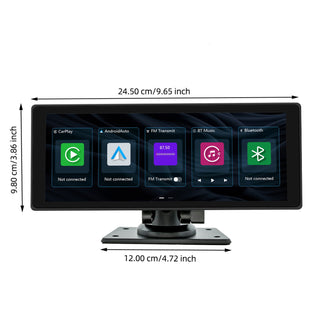 10.26" Wireless Carplay Bluetooth Car MP5 Player HD Large Screen Recorder Camera