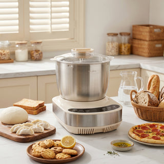 Electric Dough Mixer 7.4qt Large Capacity Electric Dough Maker with Ferment Function For Baking Bread Dough&Pizza Dough 304 Stainless Steel Kitchen Stand Mixer