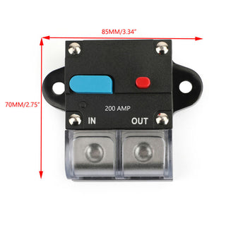 Insurance Reset Breaker 200A Circuit Protection Car Fuse Marine Audio Block