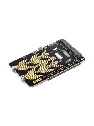 Raspberry Pi 5 PCIe Dual Channel M.2 Rotary Board Nvme Dual M.2 Hard Disk Read