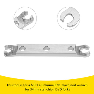 Aluminum Lower Cap Removal Wrench. Tool used For Rebuild DVO Saphire/Onyx fork