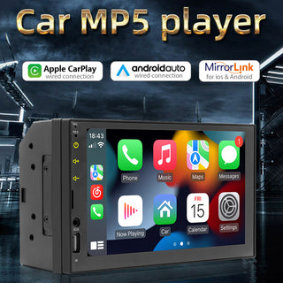 7"  Wired Carplay Car MP5 Player Bluetooth MP3 Car Card Radio Remote Control