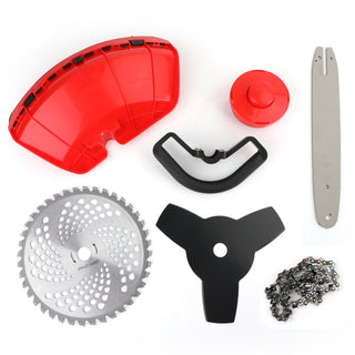 5 in 1 Multi-Functional Trimming Tool, 52CC 2-Cycle Garden Tool with Extension Pole Saw, Hedge, Grass Trimmer and Brush Cutter
