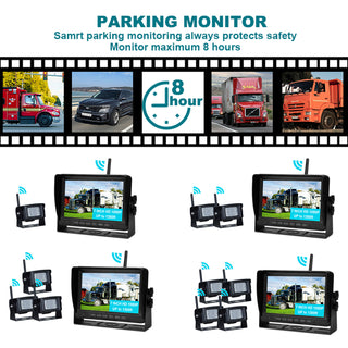 7 inch Display Wireless AHD 1080P Rear View Backup Camera Kit for Truck Trailer