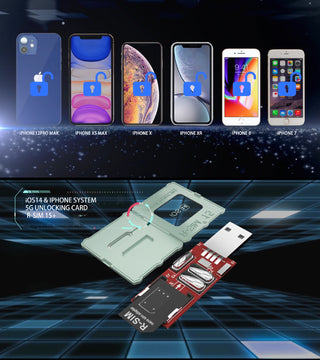 R-SIM15+ Nano Unlock RSIM Card Fit for iPhone 13 12 mini 12 Pro XS MAX 8 IOS 15