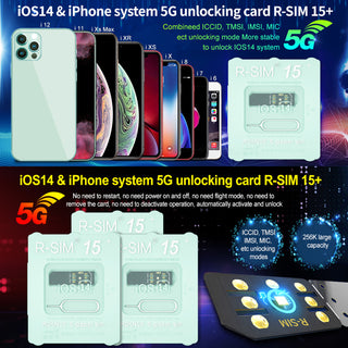 R-SIM15+ Nano Unlock RSIM Card Fit for iPhone 13 12 mini 12 Pro XS MAX 8 IOS 15