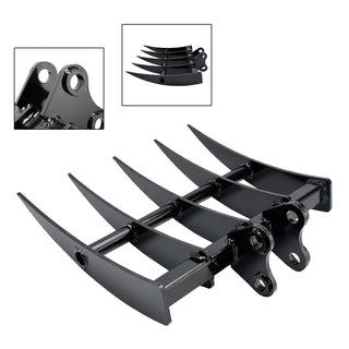 Alloy Steel Rake Attachment For Mini Excavators Excavator Small Digger