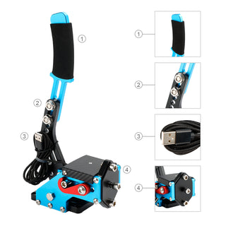 14Bit USB Handbrake for Racing Games Steering Wheel Stand G27/G29 G920 PC Blue