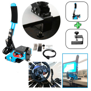 14Bit USB Handbrake for Racing Games Steering Wheel Stand G27/G29 G920 PC Blue
