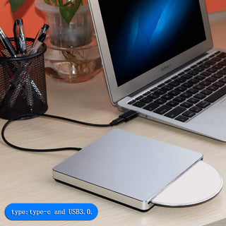 External DVD Drive Type-C USB 3.0 Player Slot-in Burner Writer for Laptop PC Mac