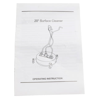 20" Whirl-A-Way Surface Cleaner – 4000 PSI, 8 GPM, Heavy-Duty Rotary Pressure Washer Attachment
