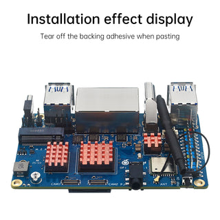 Orange Pi RV2 Radiator Development Board Pure Copper Heat Sink w Adhesive Cooler