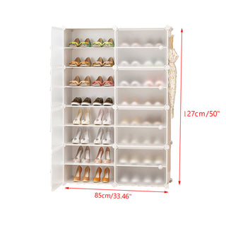 24-48 Pair Stackable Shoe Storage Cabinet Drawer Box Plastic Frame