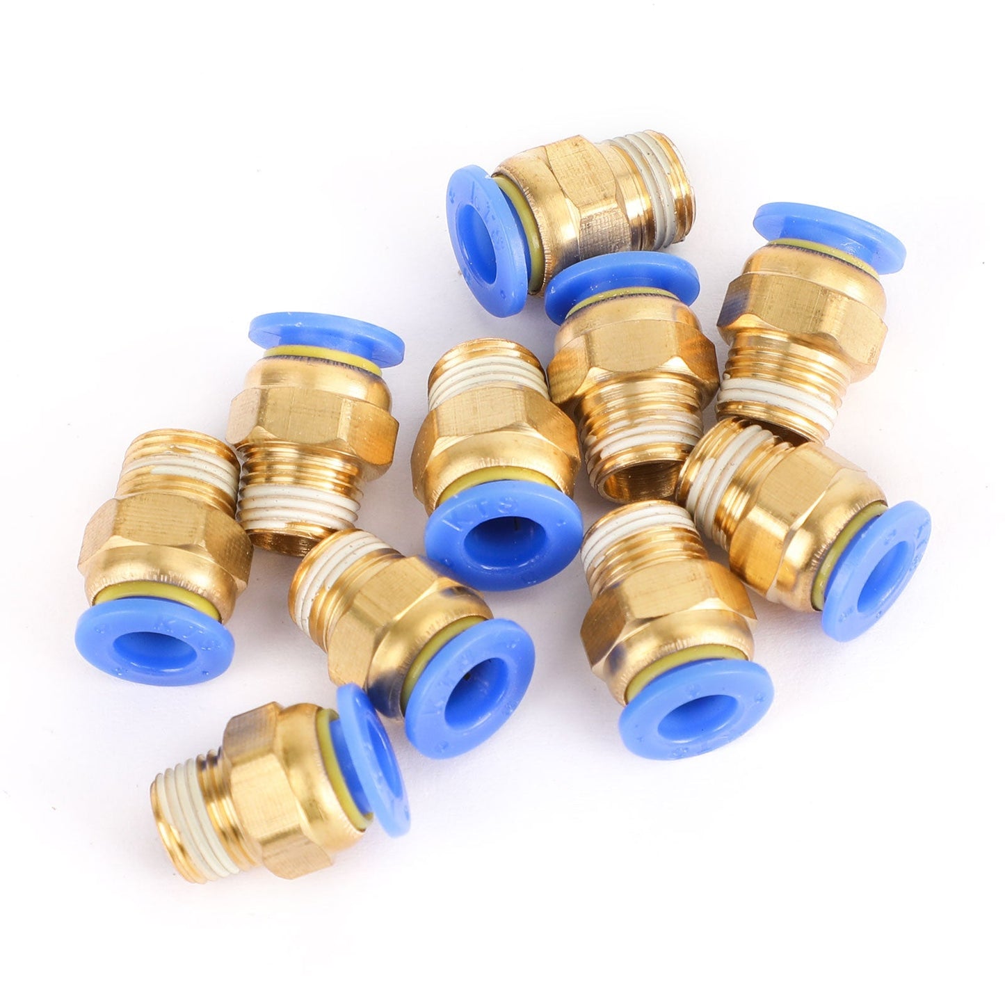 10x Pneumatic 1/4" Tube X 1/8" NPT Male Connector Push In To Air Connect Fitting Generic