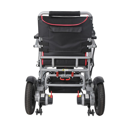 Seniors Compact Portable Airline Approved Electric Wheelchair for Adults Intelligent Power Wheelchairs Lightweight Foldable All Terrain Motorized Wheelchair