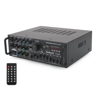 Bluetooth 5.0 HiFi Sunbuck 2000W Stereo Power Amplifier Karaoke FM USB SD AUX