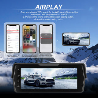 6.86-inch PND Dual Recording Wireless CarPlay Android Auto for Motorcycles