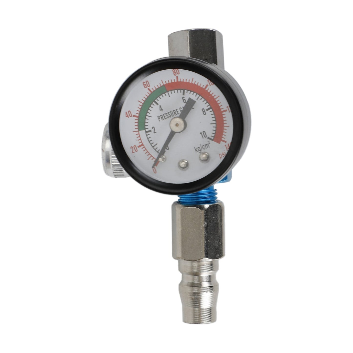 Blue Mini Air Regulator Valve Tool 1/4" Pressure Switch Gauge For Paint Gun Generic