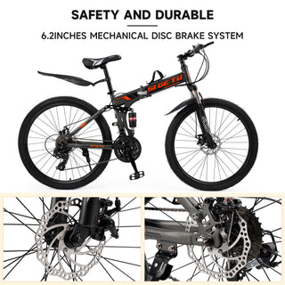 26" wheels 27 speed double disc brake folding mountain bike MTB for adults