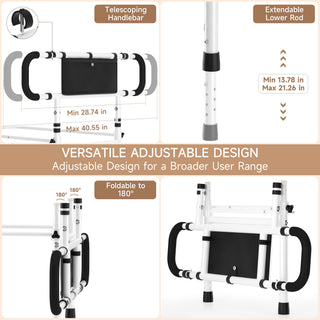 Bed Side Rail Mobility Aid Guard punch-free and foldable bedside handrails for getting up