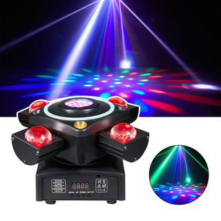 4 Arm Moving Head Light RGBW Beam Laser Disco Ball Light Stage Lighting DMX