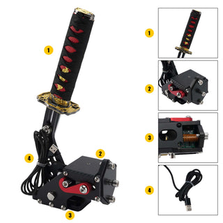 14Bit PC USB3.0 SIM Handbrake with Sword Hilt for Racing Games Steering Wheel Stand G27/G29 G920 PC WINDOWS