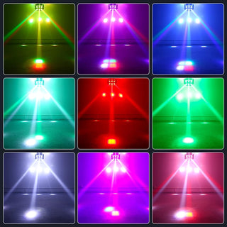 Moving Head Beam Light 180W Moving Head Light RGBW 360°Rotation DJ Lights DMX 512 with Sound Activated