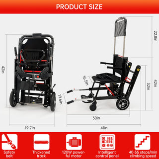 Topteng Climbing Wheelchair Motorized Large Wheel For Stair Lifting Chair Elevator Disabled
