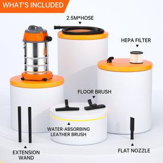 Topteng Wet Dry Blow Three Uses 10 Gallon 3200w 8 Peak Hp Stainless Steel Vacuum Cleaner