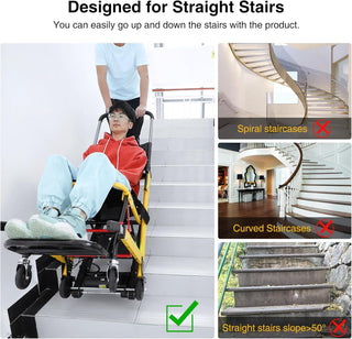 Climbing Wheelchair Motorized Large Wheel For Stair Lifting Chair Elevator Disabled