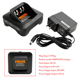 PMPN4527A Battery Rapid Dock Charger For R7 GP328D GP338D XiRP8668 Radio US Plug