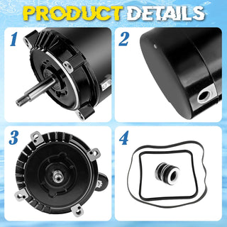 UST1202 SP2615X20 Pool Pump Motor 2 HP Motor with GO‑KIT3 + Hayward SP2615X20