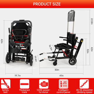 Climbing Wheelchair Motorized Large Wheel For Stair Lifting Chair Elevator Disabled