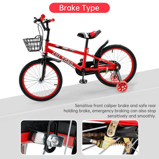 18 inches Durable Children's Bicycle with Safety Brakes & Flash Wheels